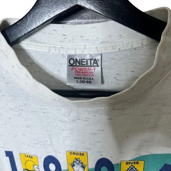 VTG 1994 Tour Des Lacs Long Sleeve Shirt USA Large - Picture 5 of 5